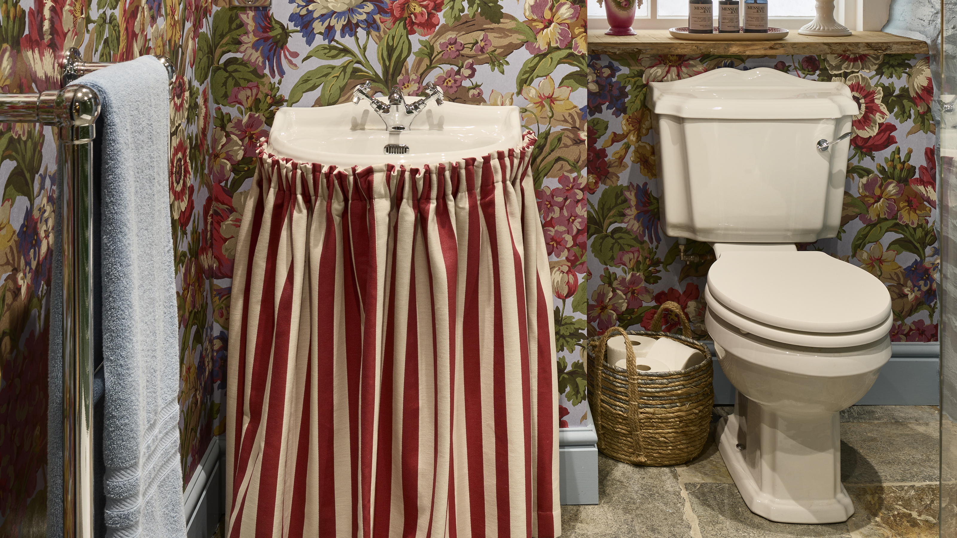 BC Designs pedestal sink curtain