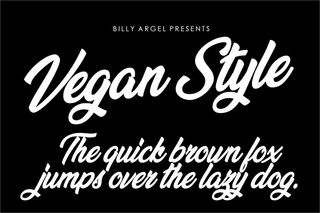 Free script fonts: sample of Vegan Style