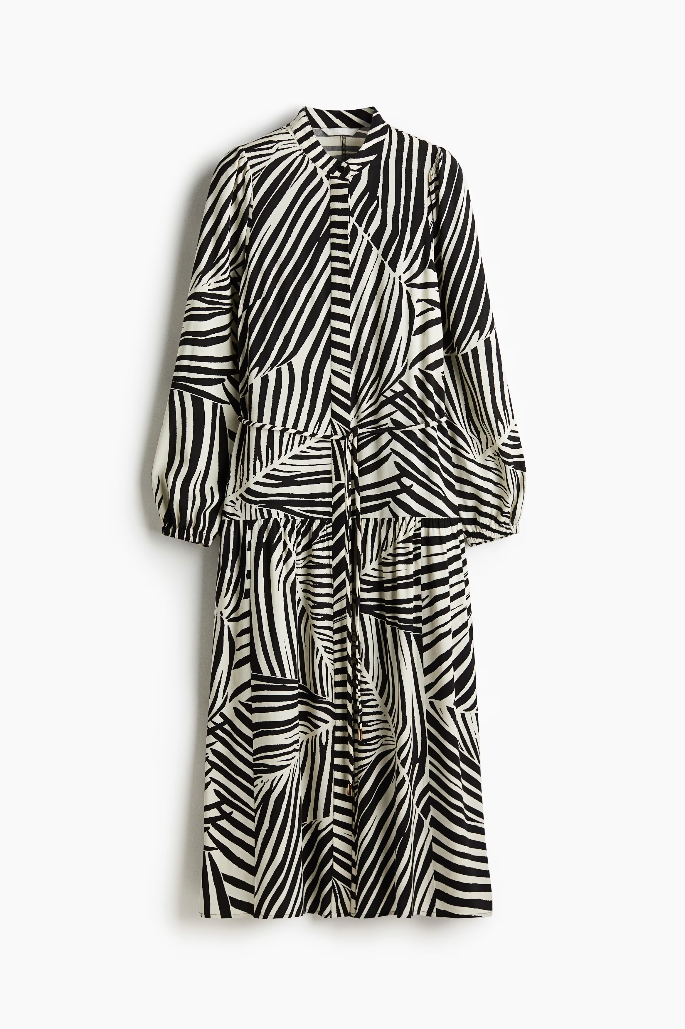 H&M, Long Puff-Sleeved Dress