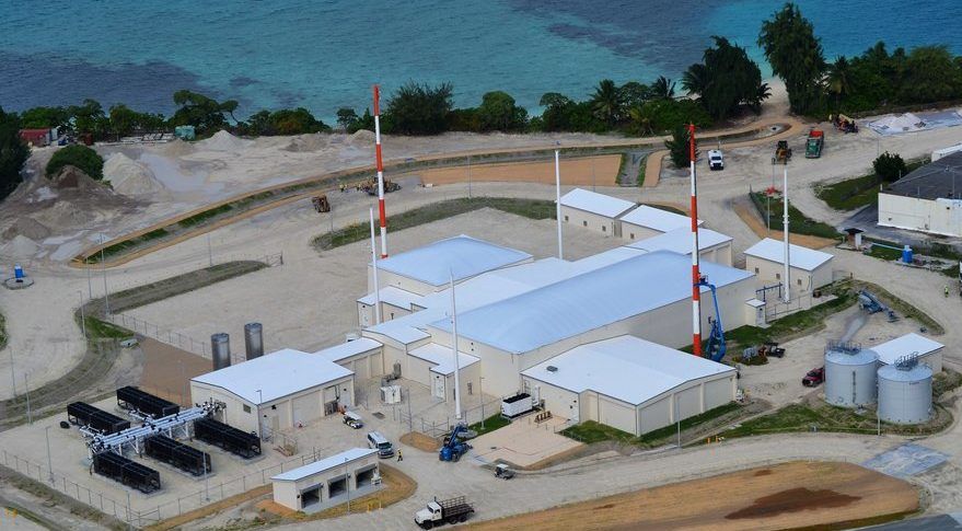 This is an aerial photo of the U.S. Air Force Space Surveillance Network on Kwajalein Atoll slated for initial operations in late 2019.