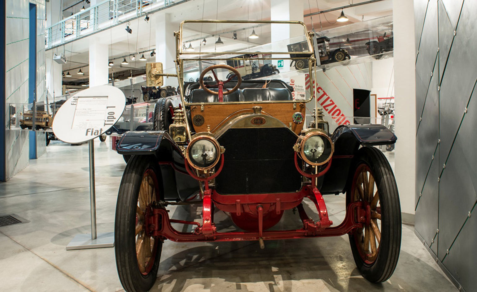 Fiat Tipo 1 on permanent display at the 1907 nouveau building