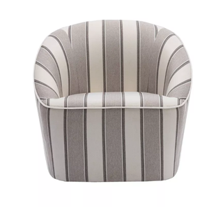 striped barrel chair