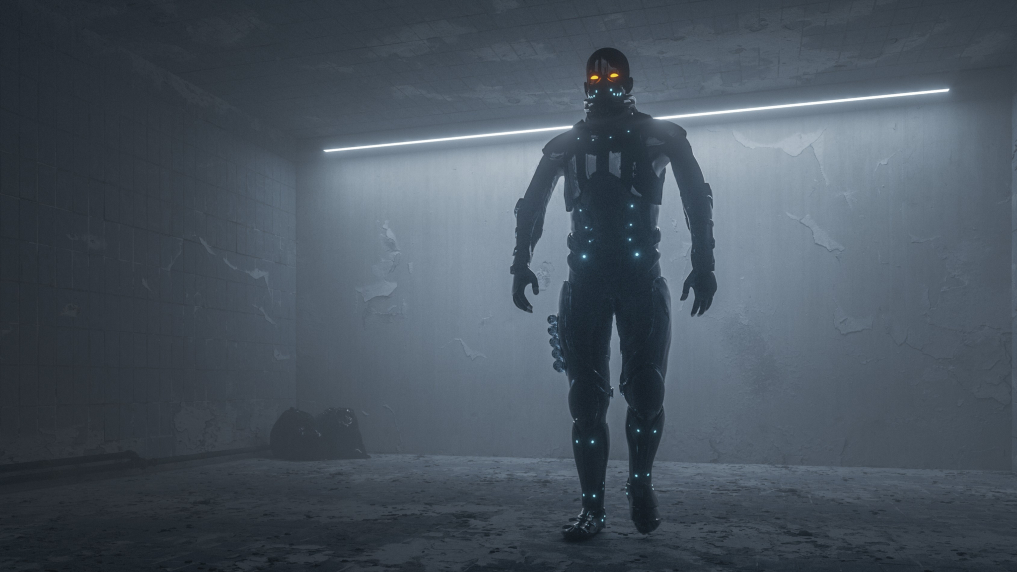 Menacing cyborg
