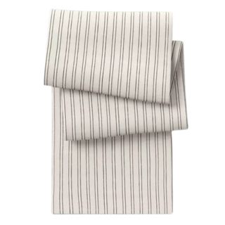 Cotton Striped Table Runner Natural 