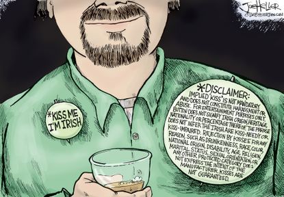 Political cartoon U.S. St. Patrick's day Irish political correctness