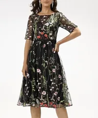 A-line Scoop Knee-Length Lace Cocktail Dress, $97 (£76) | JJ's House