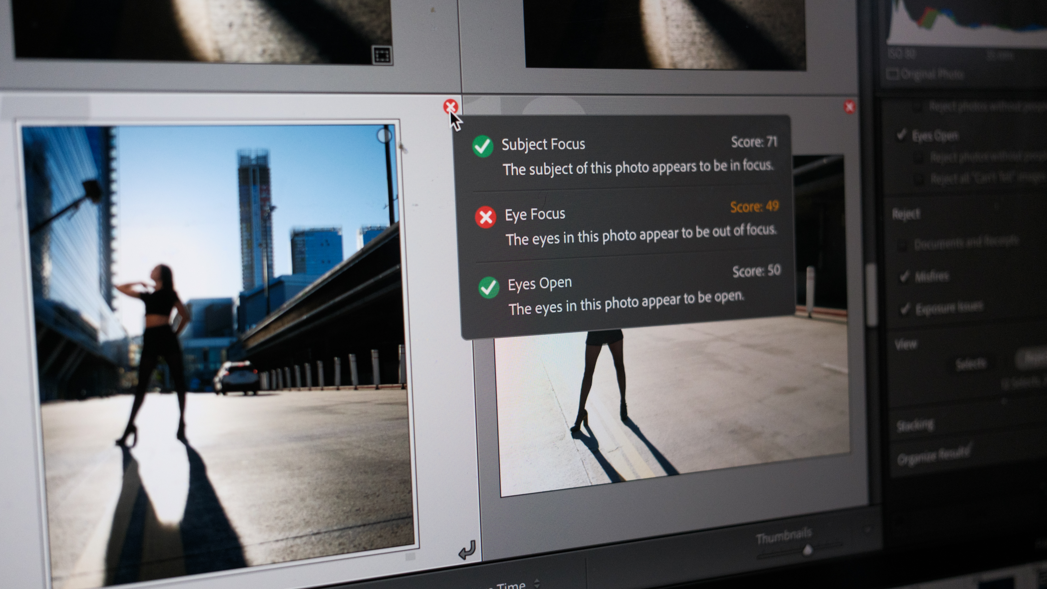 A photo of the new Lightroom on the screen of a laptop