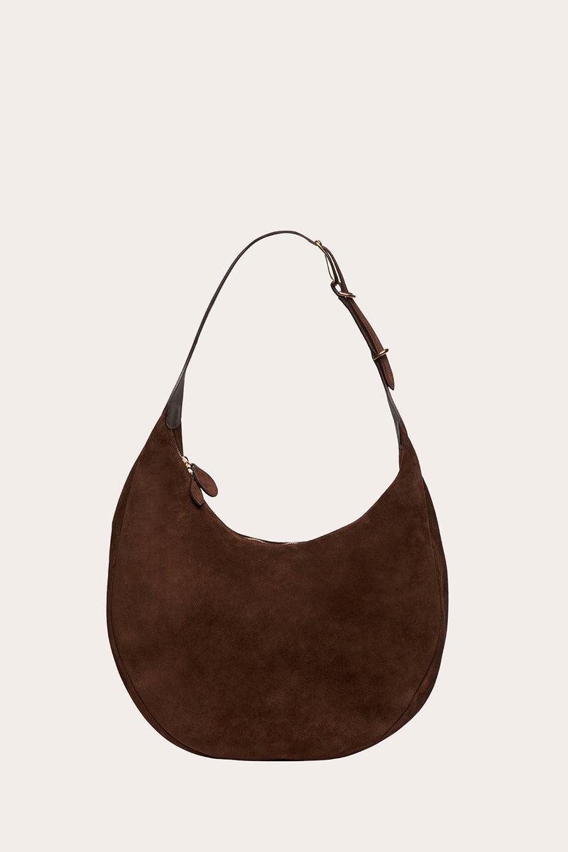 Moon Hobo Dark Brown Suede