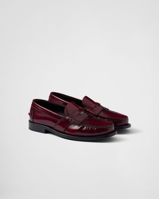 Brushed Leather Loafers