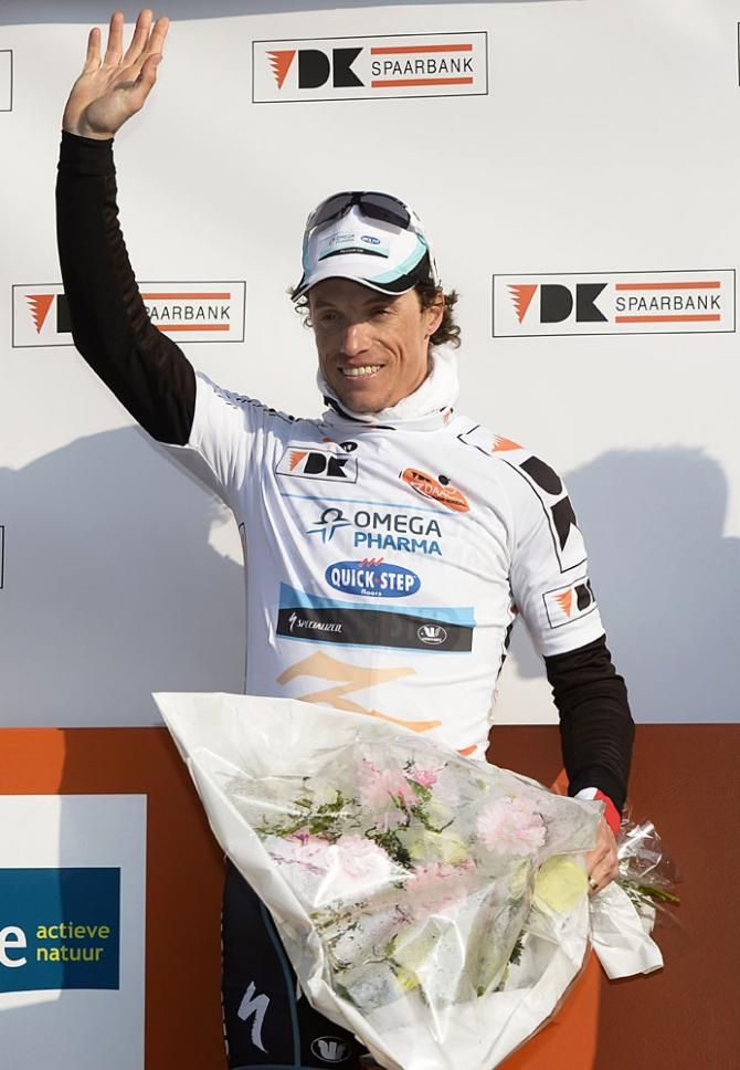 Sylvain Chavanel (OmegaPharma - QuickStep) on the podium