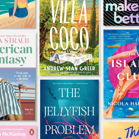a collage of book covers of the best summer beach reads of 2026 including american fantasy the villa coco and more