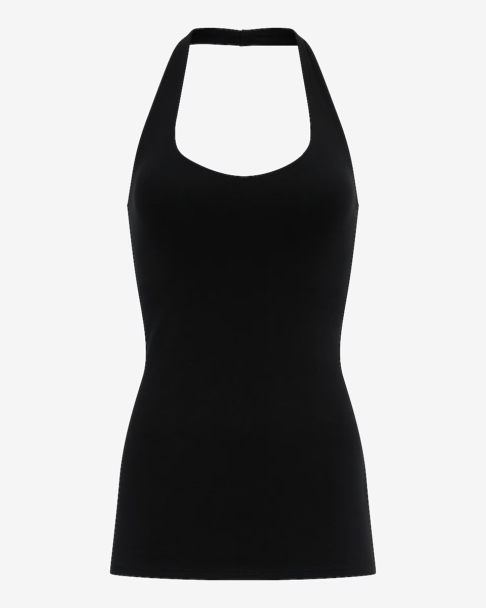 Express, Best-Loved Bra-Free Scoop Halter Neck Tank
