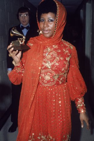 best 70s red carpet moments aretha