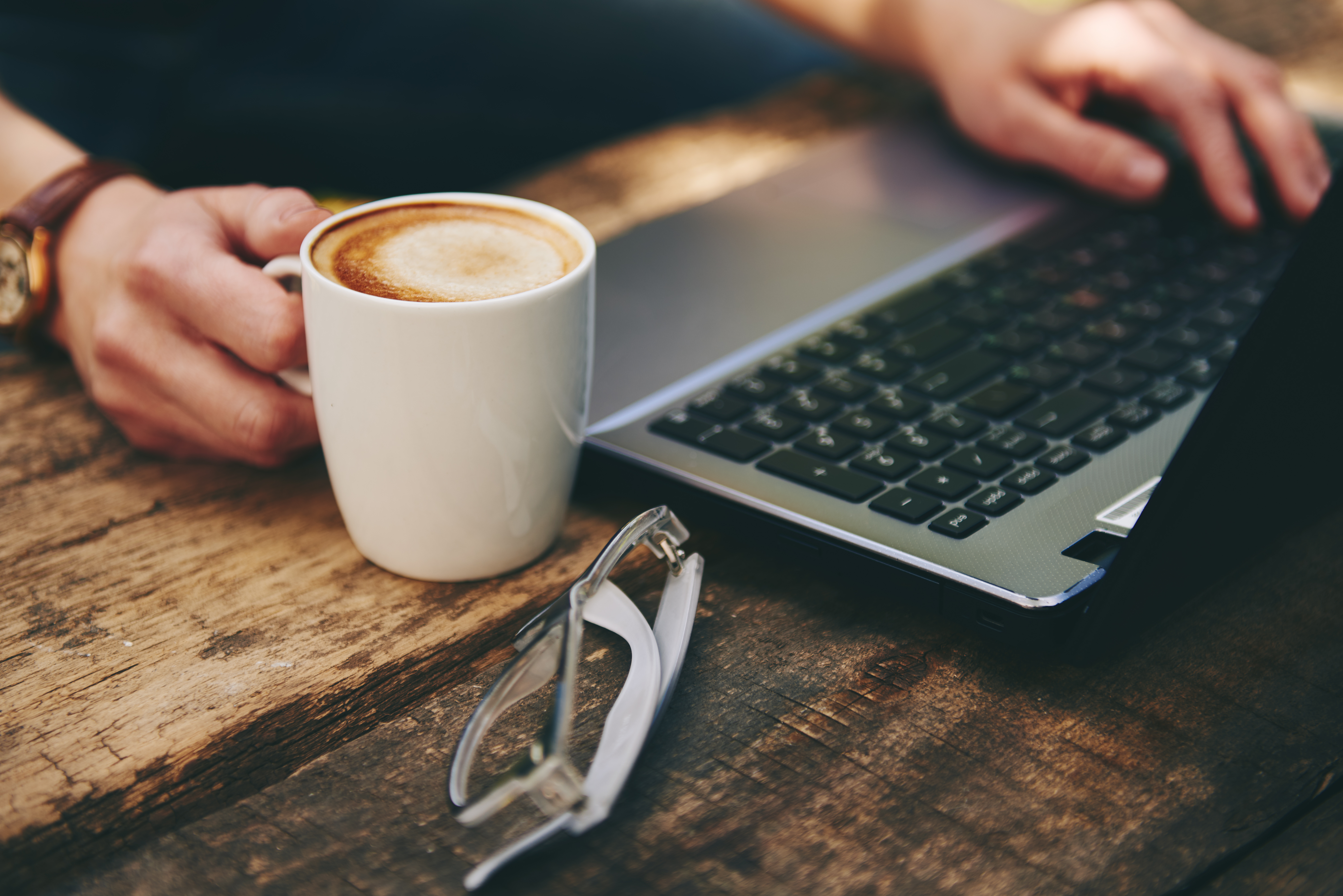 Coffee and a ;aptop