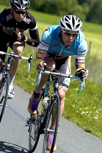 Michael Matthews (Jayco/AIS) and Darren Lapthorne (Rapha-Condor) during their break in which they stayed away for around 70 kilometres.