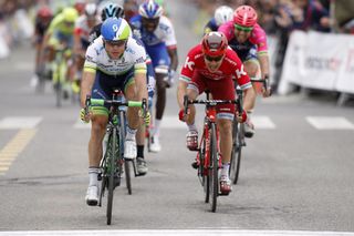 Simon Gerrans finishes Stage 5 of the 2016 Volta a Catalunya