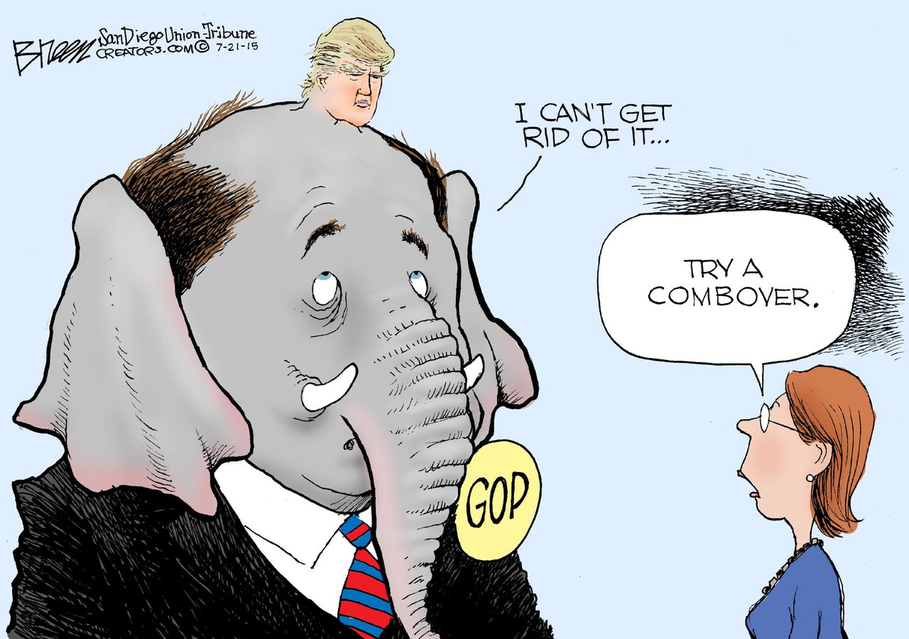 Political cartoon U.S. Trump GOP