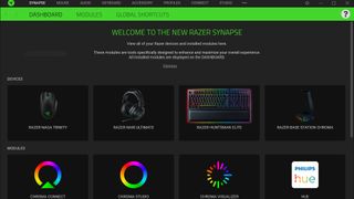 A screenshot of the Razer Synapse software hub