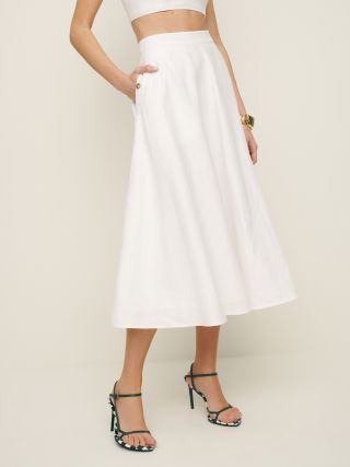 Reformation Maia Linen Skirt