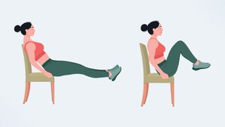 Seated crunches exercise sale