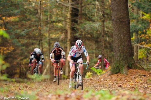 Roberge Thibault (Trek Bontrager) leading a chase group