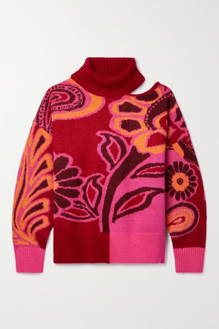Best Turtlenecks for Women 2024: Cutout intarsia-knit turtleneck sweater