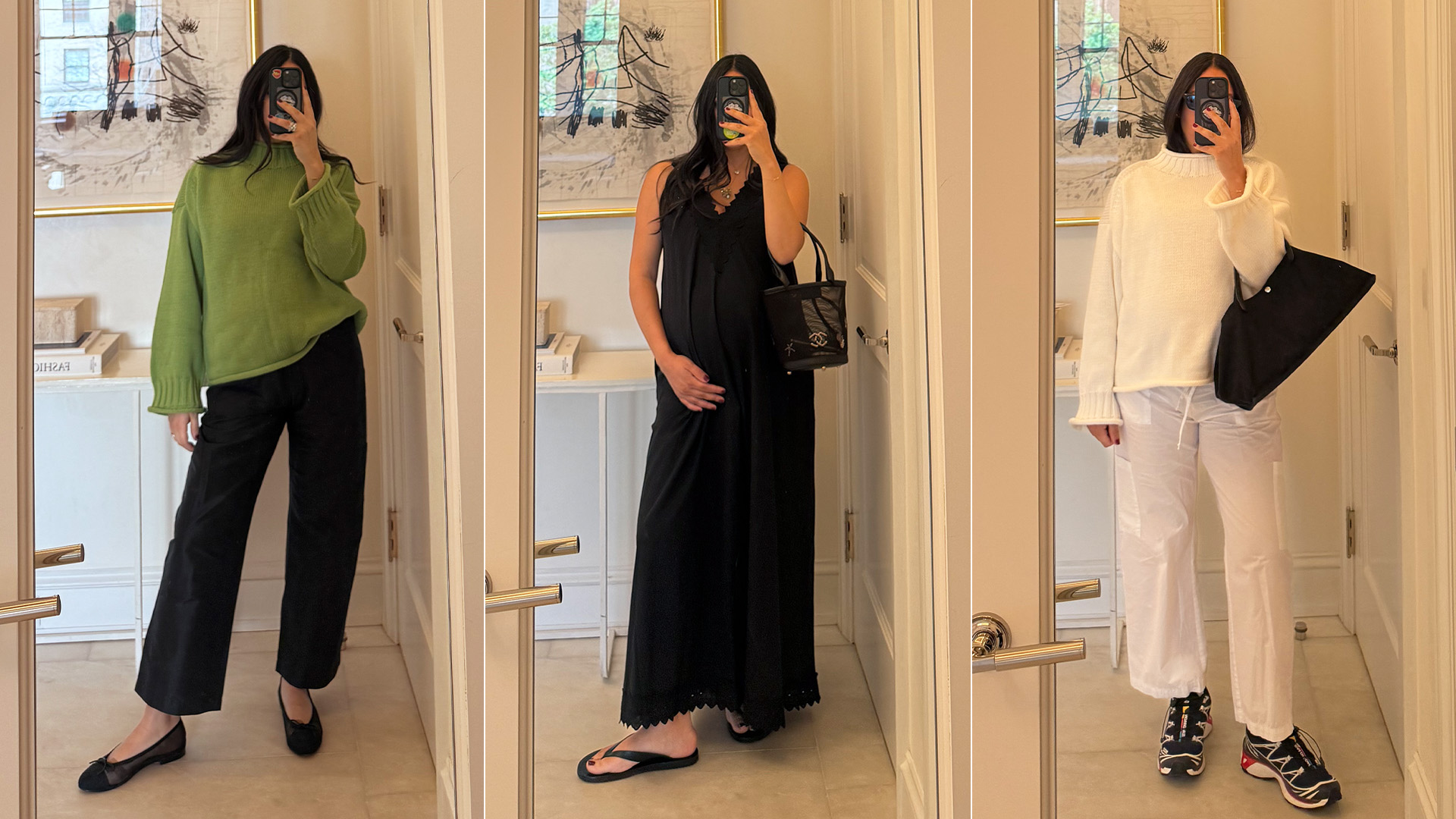 @nicoleakhtarzad mirror selfie in spring/summer ouftif
