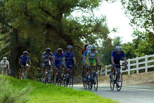 Carrying on through the day riders get a little spread out.
