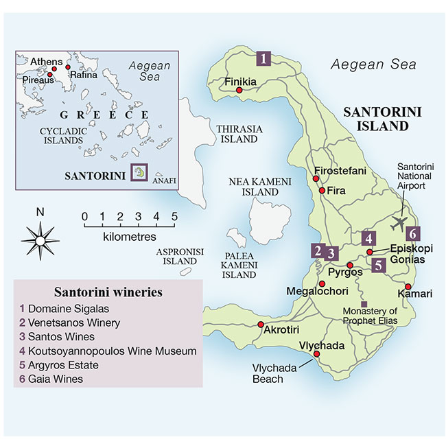 Santorini travel guide map