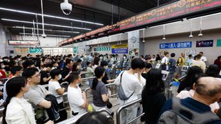 Gongbei port of entry between Macau and mainland China