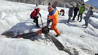 WWII-era airplane found in the ice.