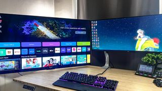 The LG C4 OLED being used as a monitor.