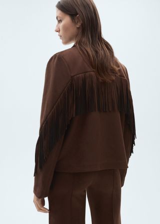 MANGO, Suede-Effect Fringed Jacket - Women | Mango Usa