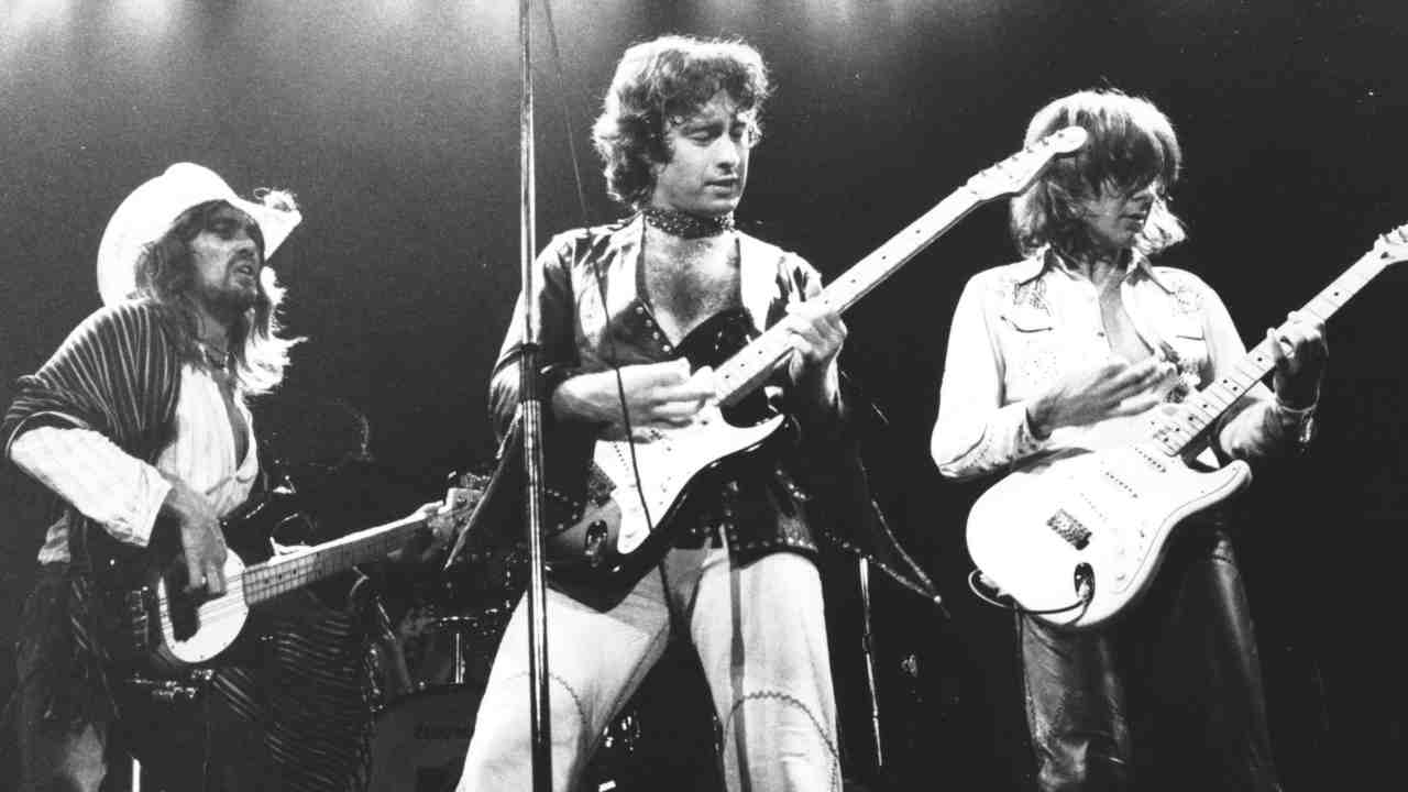 Bad Company performing onstage in 1977