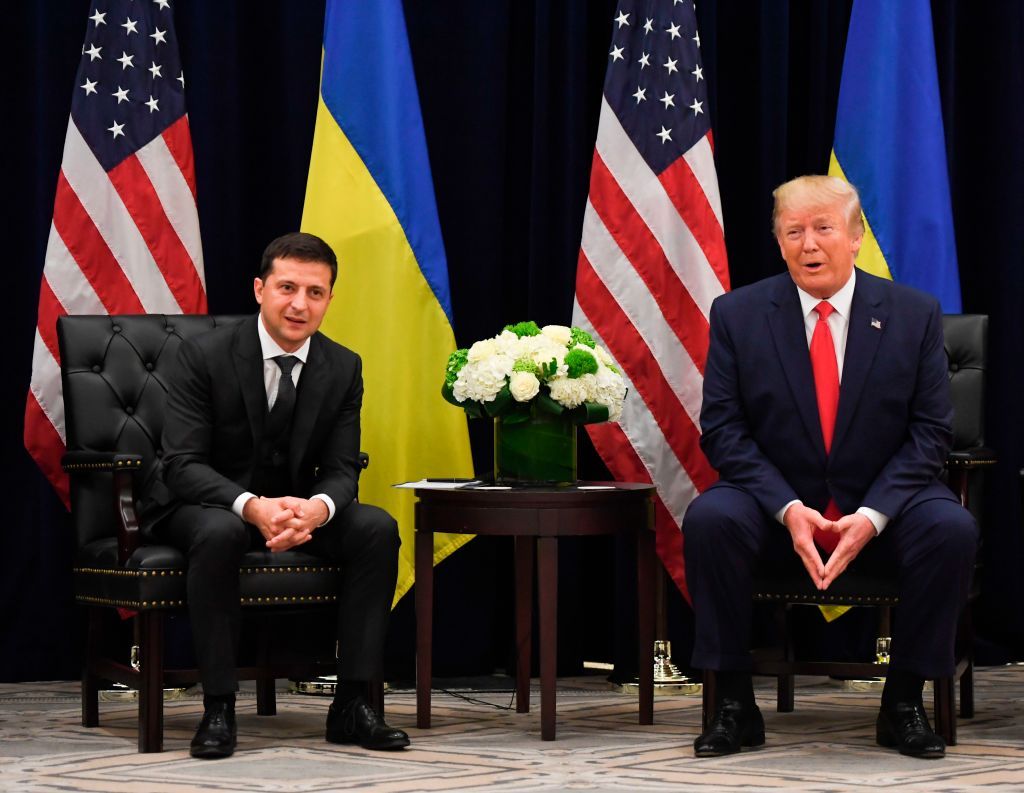 Volodymyr Zelensky and Donald Trump.