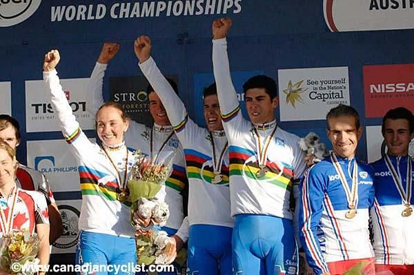 The Italians are the team relay World Champions.