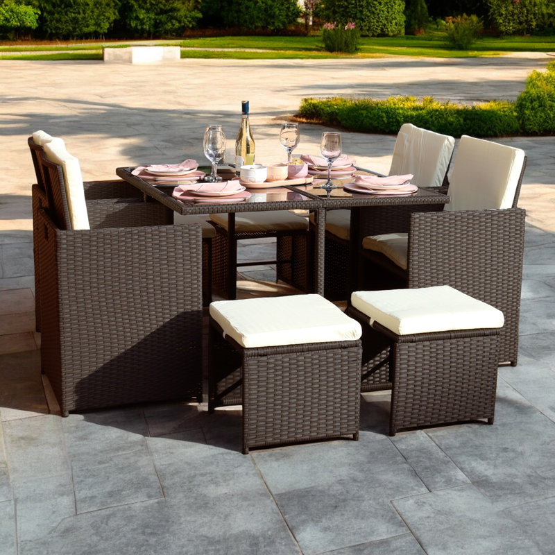 Royalcraft Cannes 8 Seater Cube Set Including Cushions | Wayfair.co.uk