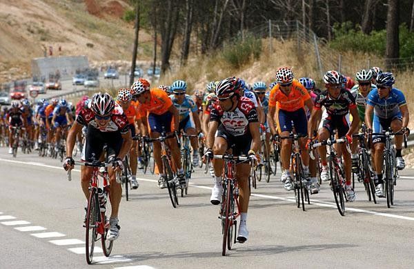 Fighting for position on the wind-up into town