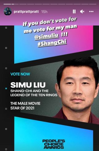 Chris Pratt's thoughts on Simu Liu People's Choice Awards Nomination