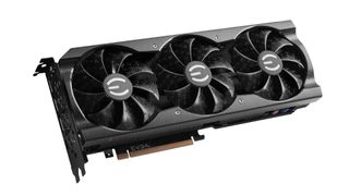 EVGA RTX 3080 Ti XC3 graphics card shown at an angle