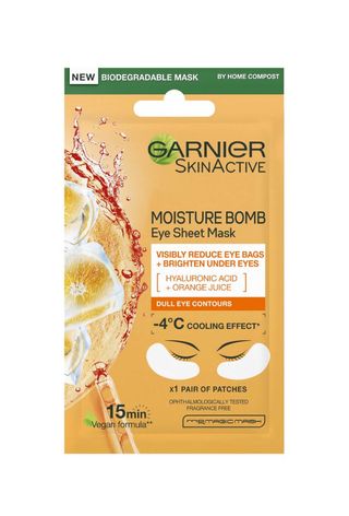 Garnier Hyaluronic Acid and Orange Juice Hydrating Brightening Eye Sheet Mask