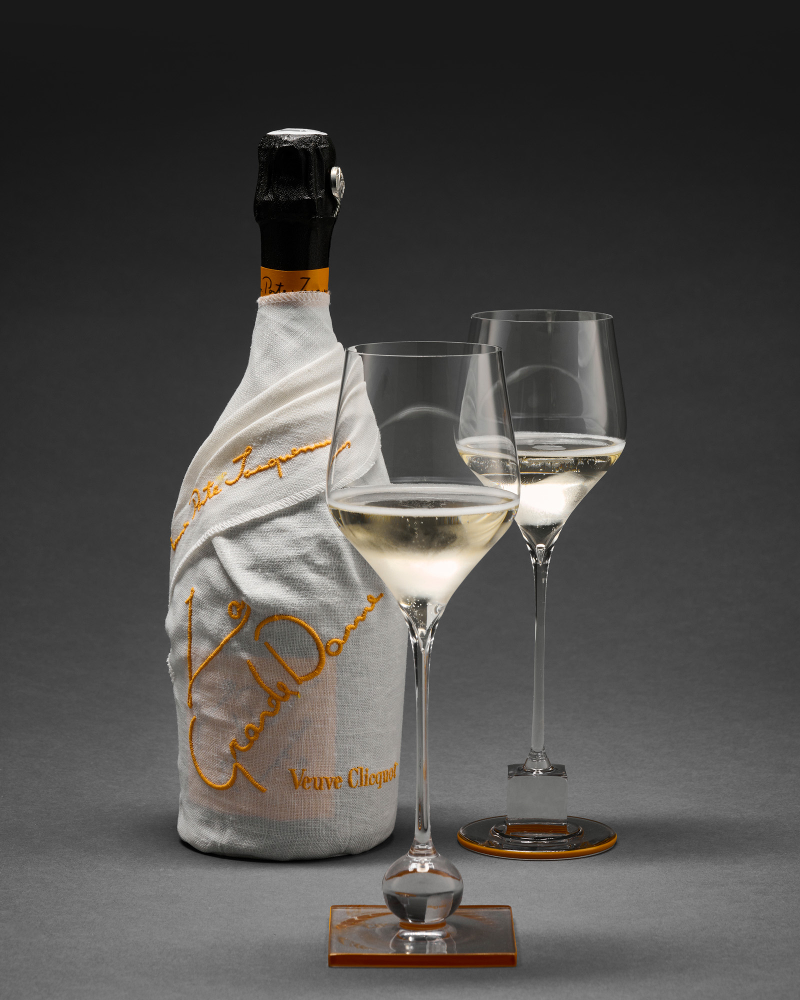 Veuve Clicquot rafrachissoir and bottle by Jacquemus