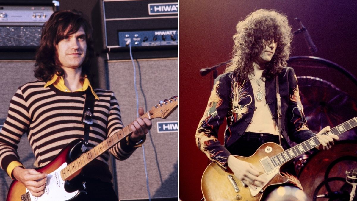 Dave Davies and Jimmy Page 