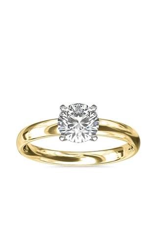 Classic Comfort Fit Solitaire Engagement Ring In 18k Yellow Gold (2.5mm)