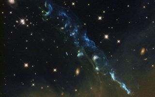 Geyser of Hot Gas from Newborn Star Herbig-Haro 110 Space Wallpaper