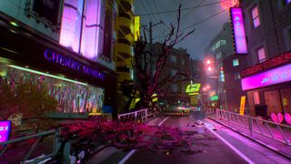 Screenshot of Ghostwire: Tokyo running on Xbox Series X.