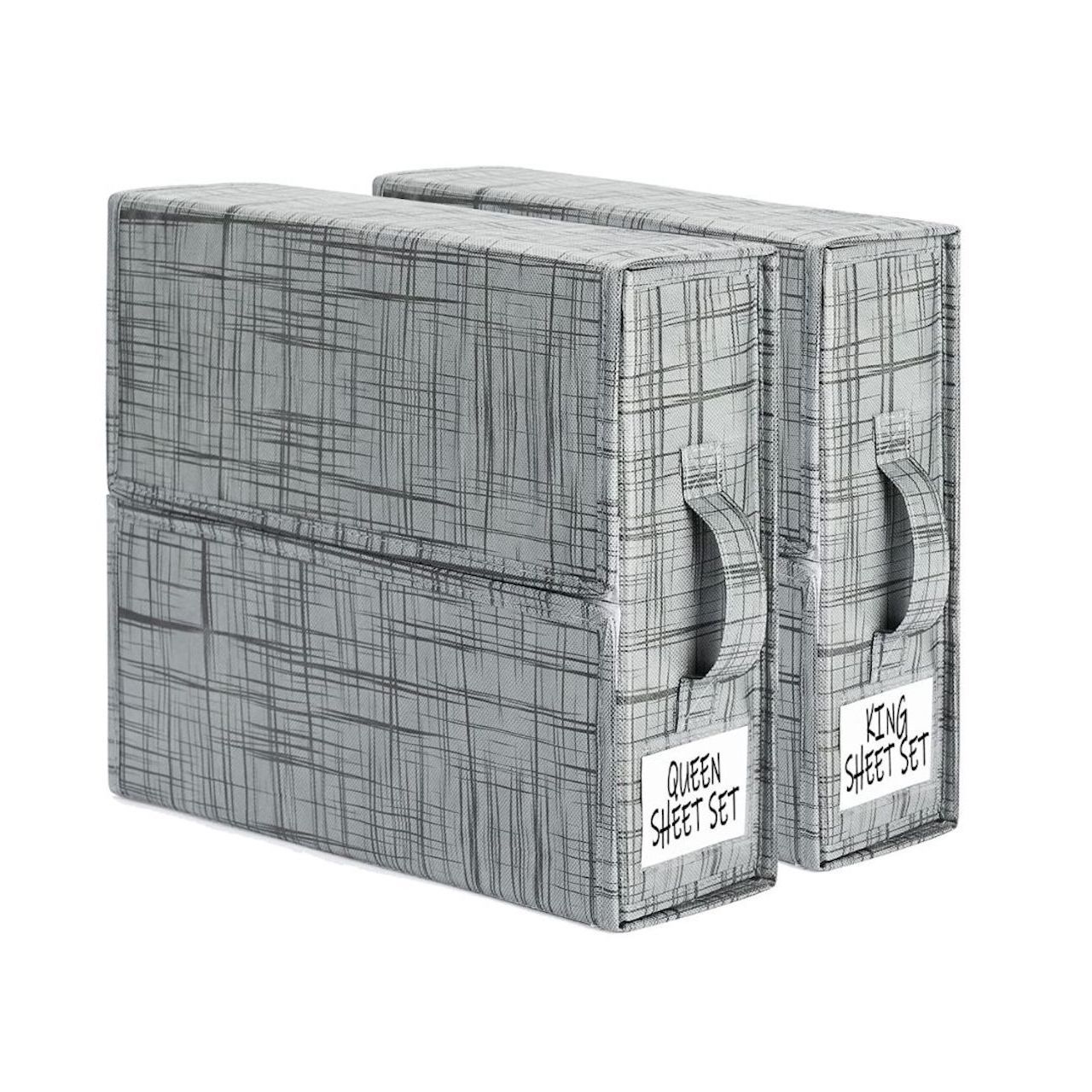 Penyelenggara kanvas bergaris abu-abu