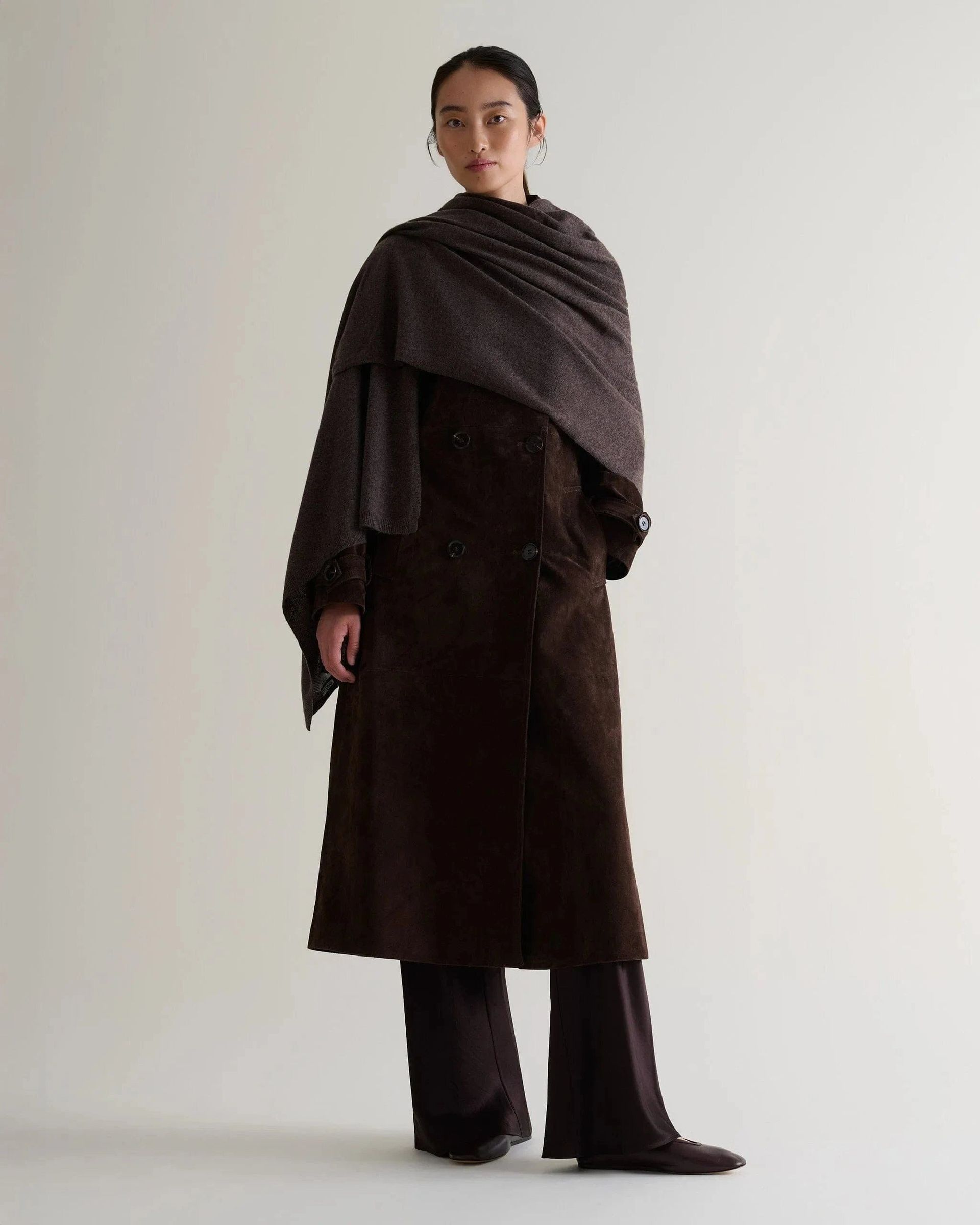 Oversized Finest Cashmere Wrap - Buttermilk