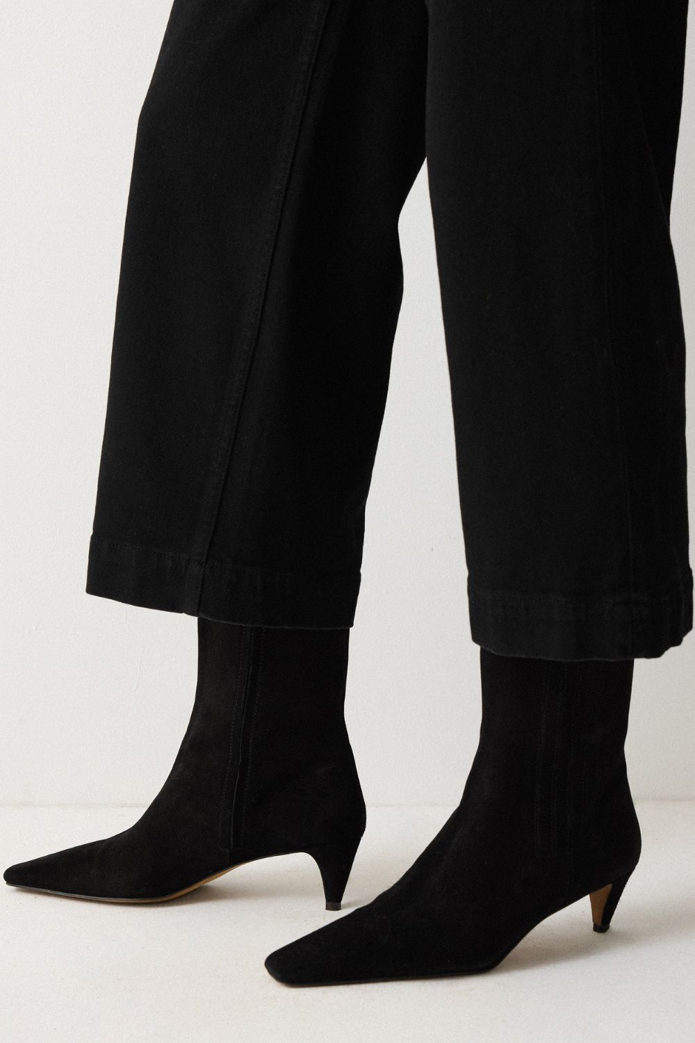 Suede Valerie Ankle Boot | Black