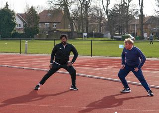 Romesh and Rob warm up